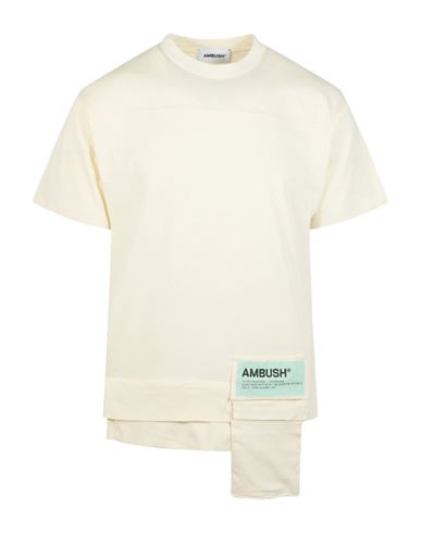 Shop Ambush Waist Pocket T-shirt Man T-shirt Ivory Size Xl Cotton In White