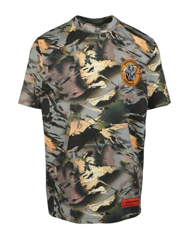 Shop Heron Preston Camouflage Logo T-shirt Man T-shirt Multicolored Size M Cotton In Fantasy