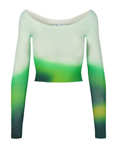 Off-white Blurred Seamless Knit Top Woman Top Multicolored Size 10 Viscose, Polyester