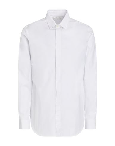 Shop Saint Laurent Man Shirt White Size 15 ¾ Cotton