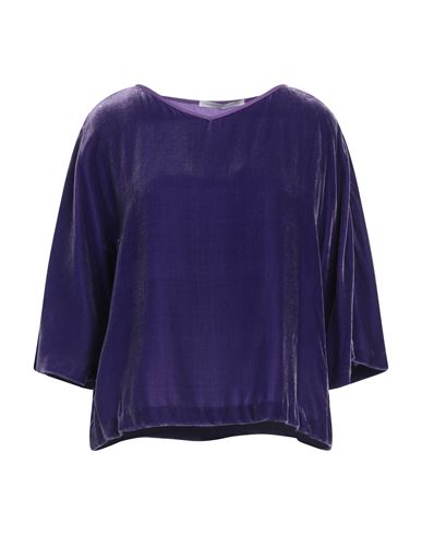 Maison Laviniaturra Woman Top Purple Size 8 Viscose, Silk In Blue