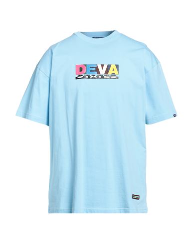 Shop Deva States Devá States Man T-shirt Sky Blue Size L Cotton