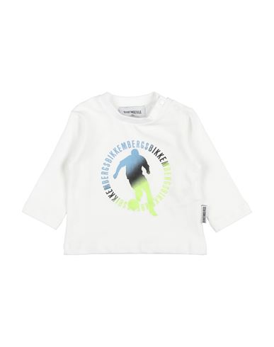 Bikkembergs Newborn Boy T-shirt White Size 0 Cotton, Elastane In White