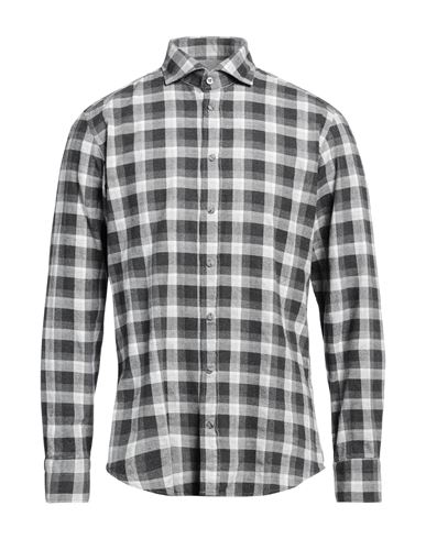 Bastoncino Man Shirt Grey Size 16 Cotton In Gray