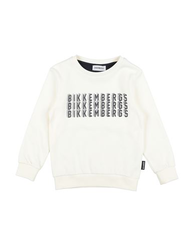 Shop Bikkembergs Toddler Boy Sweatshirt Ivory Size 4 Cotton In White