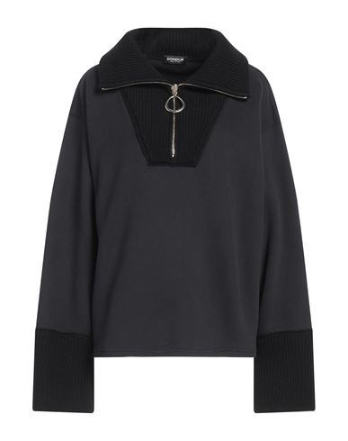 Dondup Woman Sweatshirt Black Size S Cotton, Wool, Acrylic
