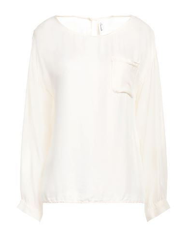 Shop Souvenir Woman Top Cream Size M Viscose, Silk In White
