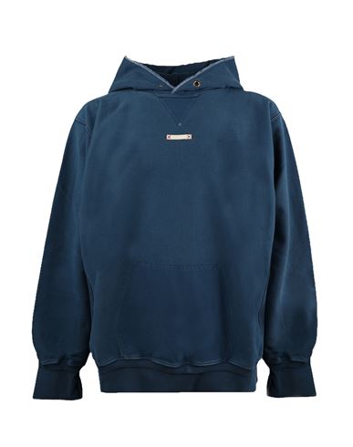Maison Margiela Sweatshirt Man Sweatshirt Blue Size M Cotton In Brown