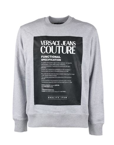 Versace Jeans Couture Sweatshirt Man Sweatshirt Grey Size Xl Cotton In Gray