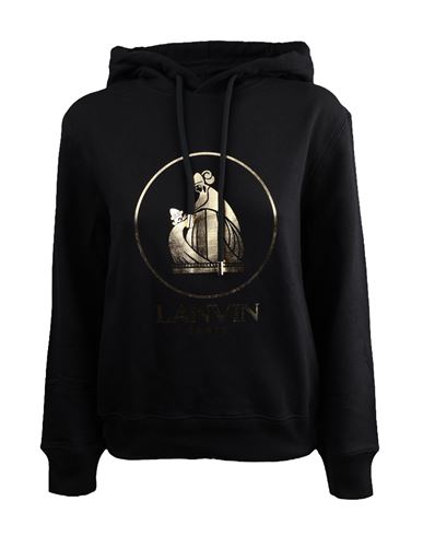 Shop Lanvin Sweatshirt Hoodie Woman Sweatshirt Black Size S Cotton