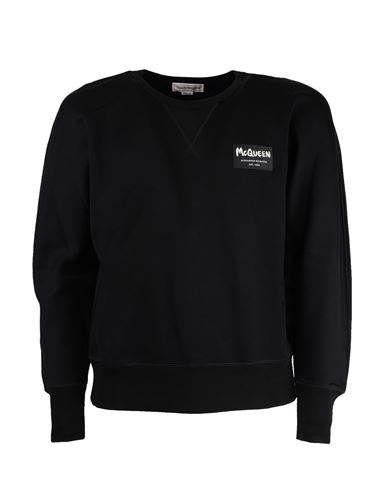 Shop Alexander Mcqueen Sweatshirt Man Sweatshirt Black Size M Cotton