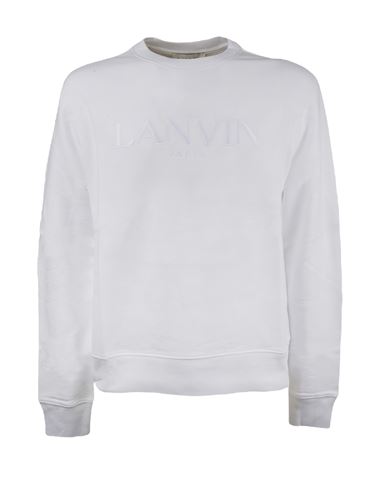 Shop Lanvin Sweatshirt Man Sweatshirt White Size Xl Cotton