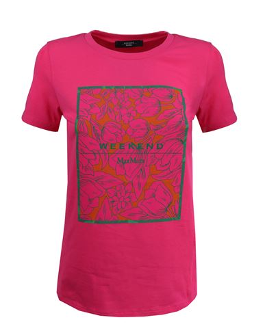 Shop Weekend Max Mara Max Mara Weekend T-shirt Woman T-shirt Fuchsia Size Xs Cotton In Pink