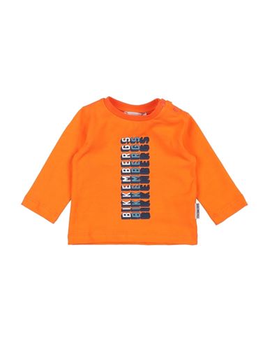 Bikkembergs Newborn Boy T-shirt Orange Size 0 Cotton, Elastane In Orange