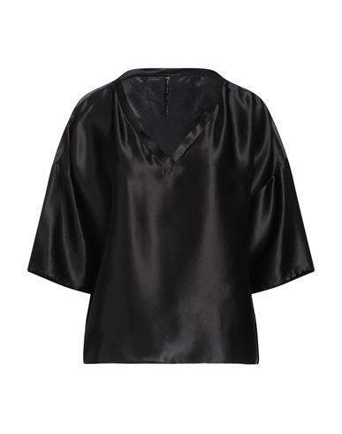 Shop Manila Grace Woman Top Black Size 8 Silk