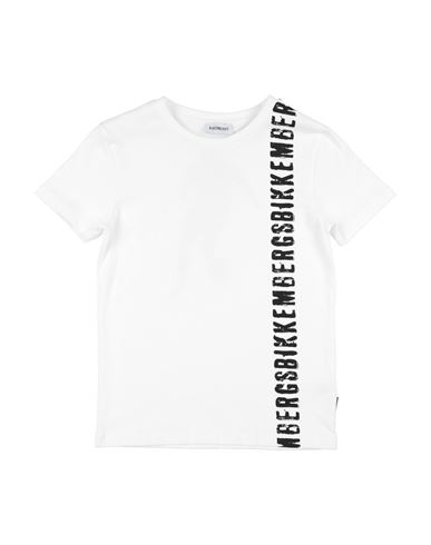 Shop Bikkembergs Toddler Boy T-shirt White Size 5 Cotton