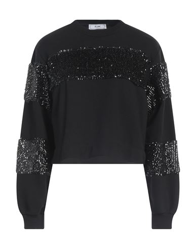 Shop Jijil Woman Sweatshirt Black Size 8 Cotton, Polyester