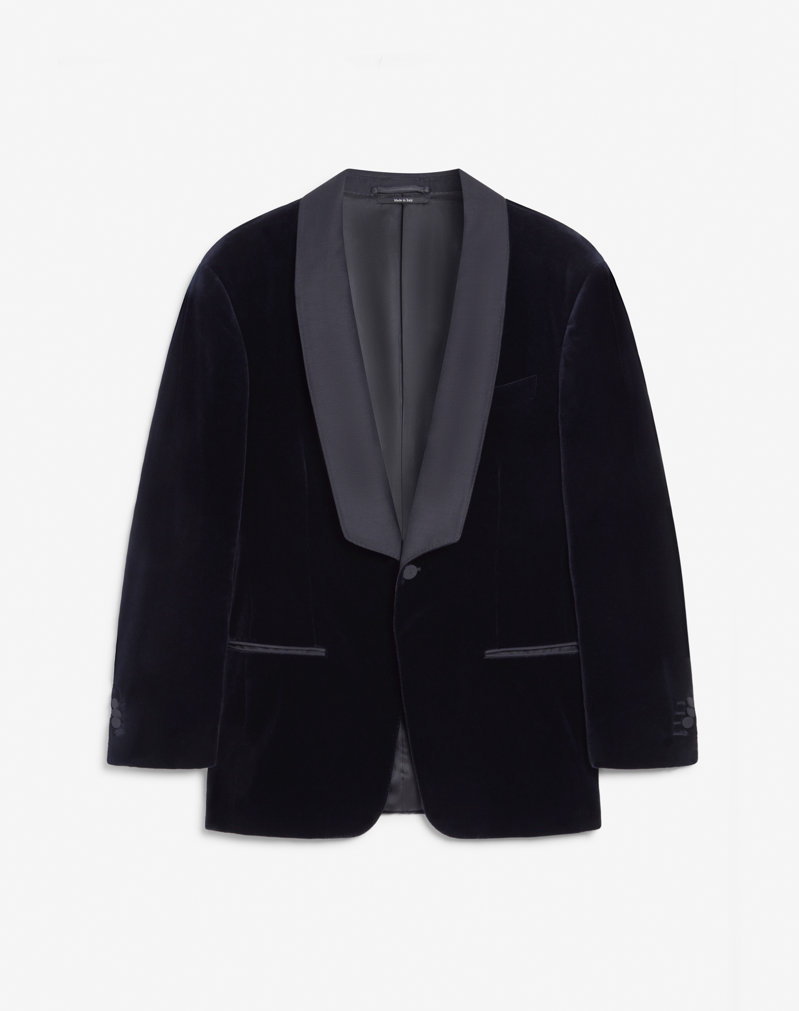 DUNHILL BOURDON VELVET SHAWL LAPEL EVENING JACKET 