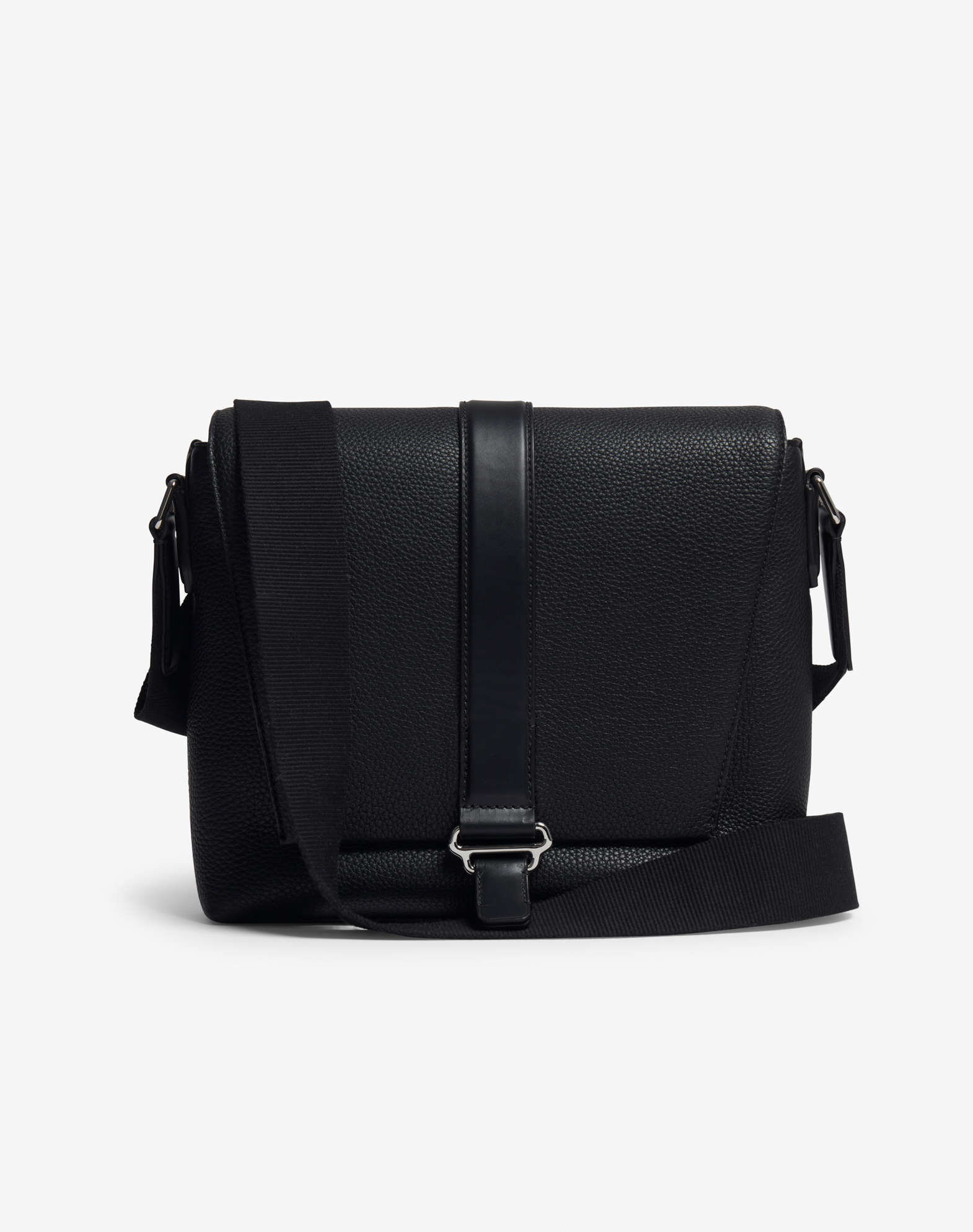 Shop Dunhill 1893 Harness Small Flap Messenger Bag In Black