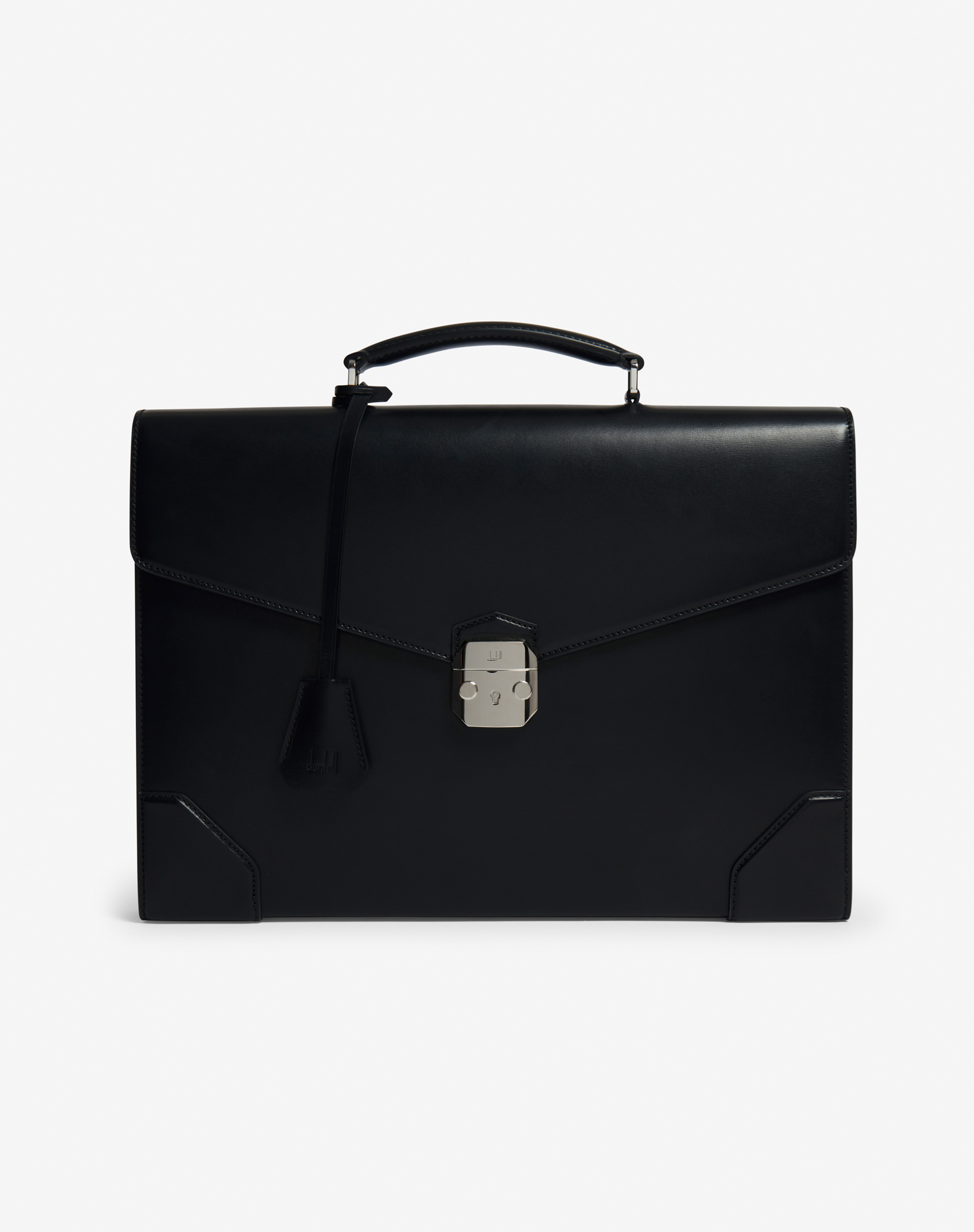 Shop Dunhill Eltham Lock Single Flap Document Case In Black