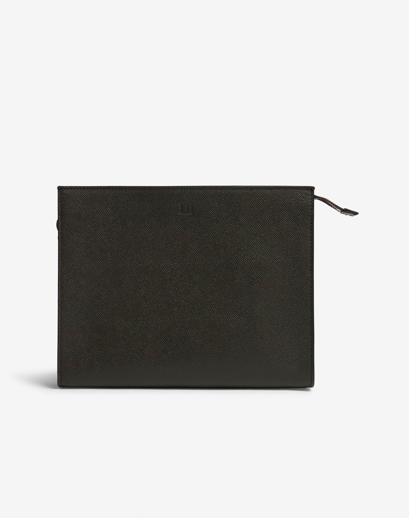 Shop Dunhill Cadogan Zipped Pouch In Grey