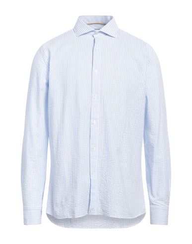 At.p.co At. P.co Man Shirt Sky Blue Size 17 ½ Cotton In Blue