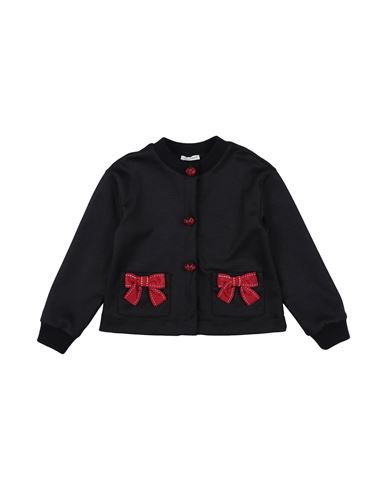 Dolce & Gabbana Babies'  Toddler Girl Sweatshirt Midnight Blue Size 4 Virgin Wool, Polyamide, Elastane In Black