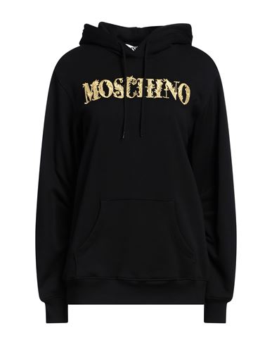 Shop Moschino Woman Sweatshirt Black Size 12 Cotton