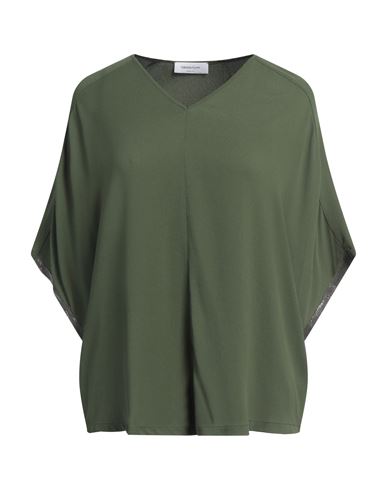 Fabiana Filippi Woman Top Military Green Size 10 Acetate, Silk, Ecobrass In Green