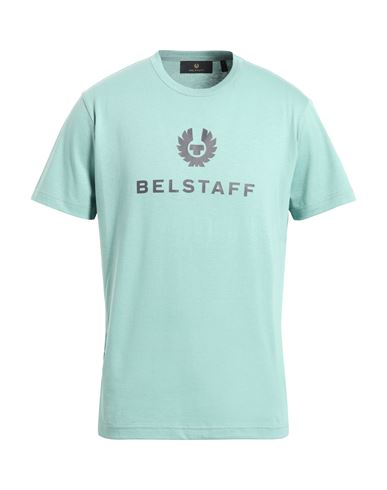 Belstaff Man T-shirt Sage Green Size S Cotton In Green