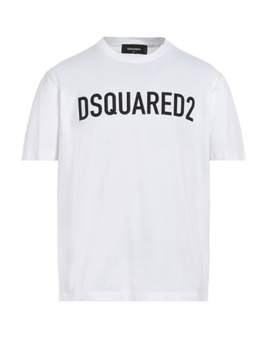 Shop Dsquared2 Man T-shirt White Size L Cotton