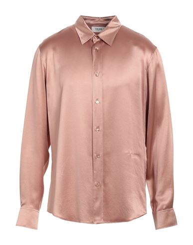 Celine Man Shirt Blush Size 16 ½ Silk In Pink