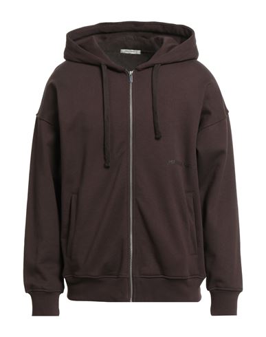 Hinnominate Man Sweatshirt Dark Brown Size M Cotton, Elastane In Brown