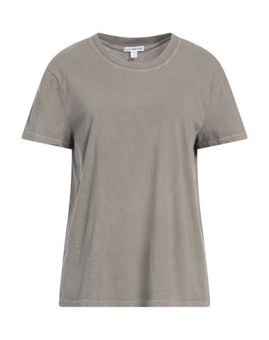 James Perse Woman T-shirt Dove Grey Size 3 Cotton In Brown