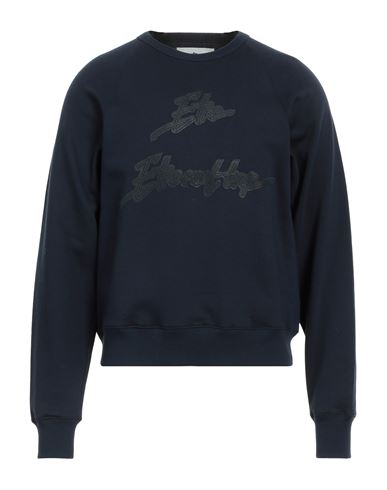 Etro Man Sweatshirt Navy Blue Size S Cotton, Polyamide, Elastane
