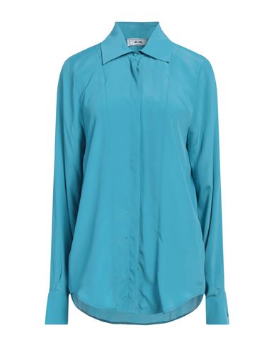 JIJIL JIJIL WOMAN SHIRT TURQUOISE SIZE 6 ACETATE, SILK 