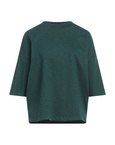Niū Woman Sweatshirt Dark Green Size Xl Cotton, Polyester, Viscose, Elastane