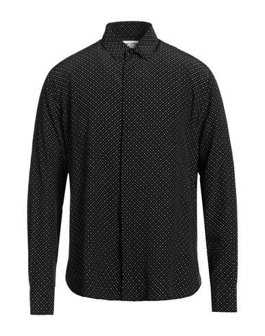 Saint Laurent Polka-dot Silk-crepe Shirt In Black