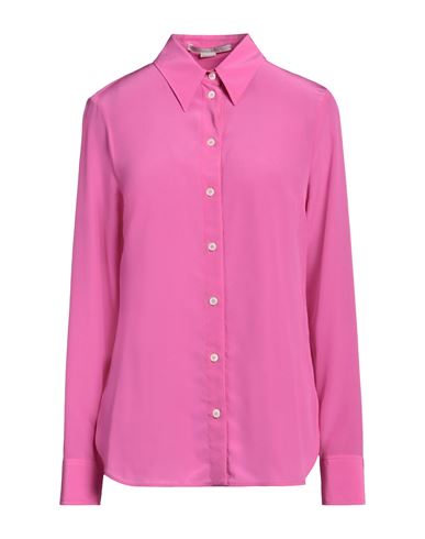 Shop Stella Mccartney Woman Shirt Fuchsia Size 10-12 Silk In Pink