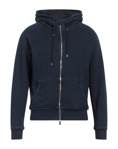 Moorer Man Sweatshirt Midnight Blue Size 48 Cotton In Blue
