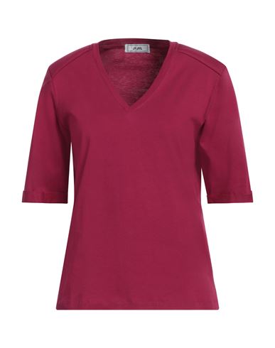 Jijil Woman T-shirt Garnet Size 6 Cotton In Red