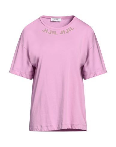 Jijil Woman T-shirt Lilac Size 4 Cotton In Pink