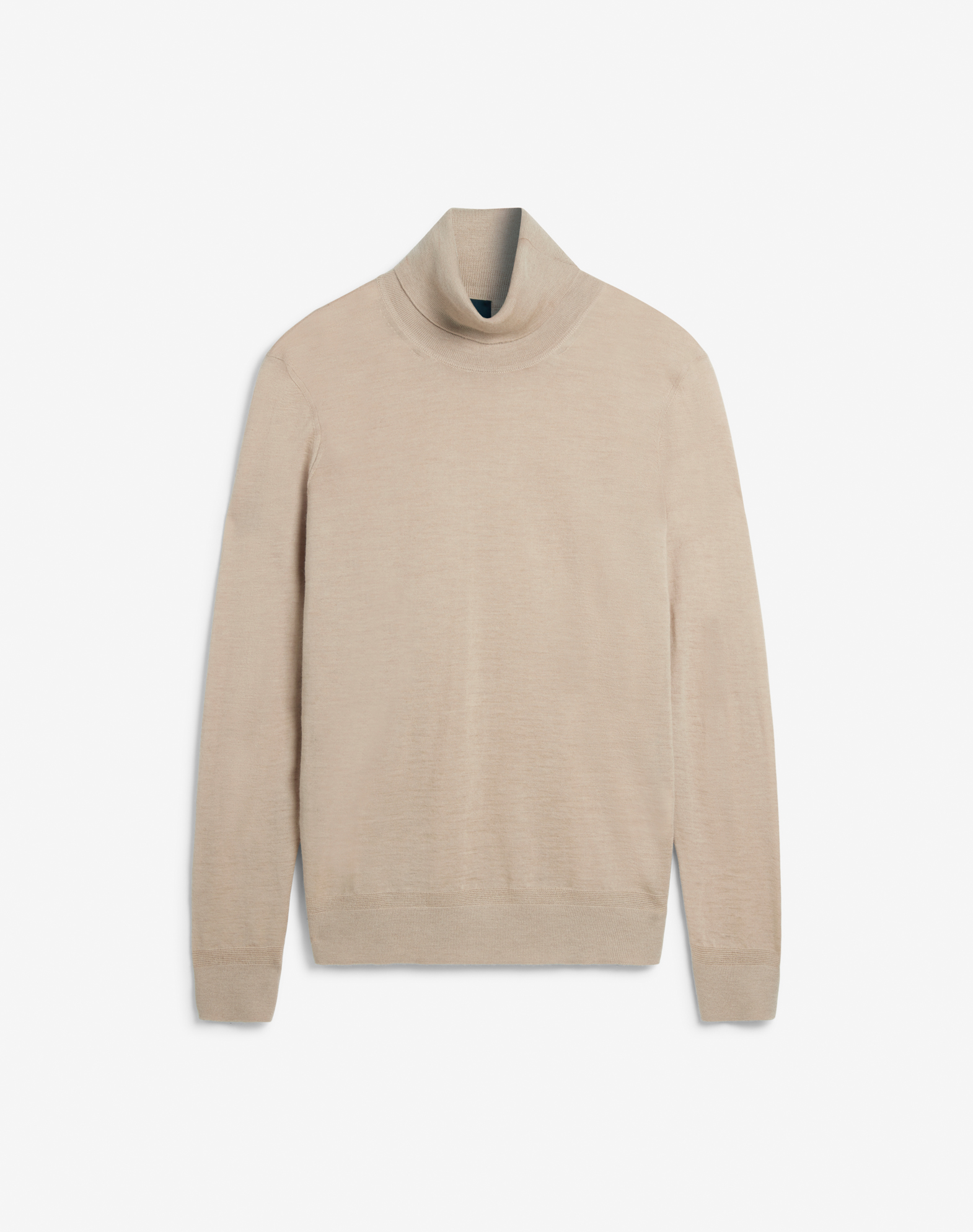 DUNHILL SUPERFINE CAMEL ROLL NECK JUMPER 