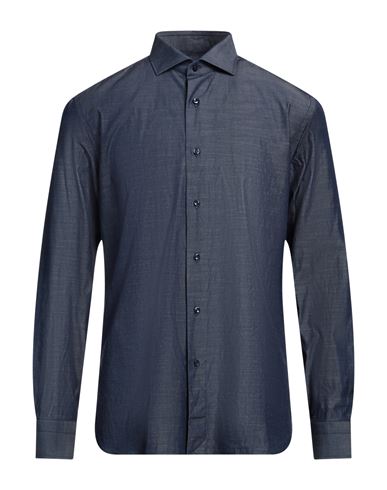 Caruso Man Shirt Slate Blue Size 15 ¾ Cotton
