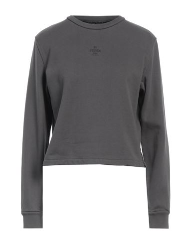 Fendi Woman Sweatshirt Lead Size M Cotton, Elastane In Gray