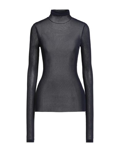 Ami Alexandre Mattiussi Woman T-shirt Midnight Blue Size S Viscose, Polyamide In Black