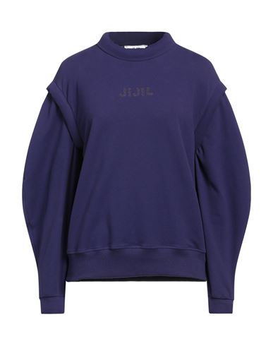 Jijil Woman Sweatshirt Purple Size 4 Cotton, Elastane