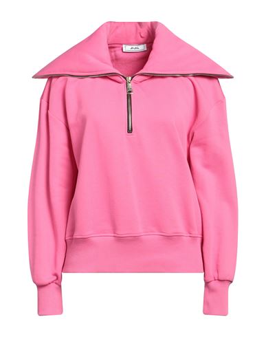 Shop Jijil Woman Sweatshirt Fuchsia Size 6 Cotton, Polyester In Pink