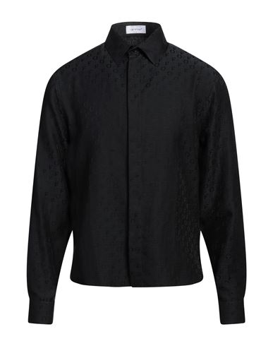 Shop Off-white Man Shirt Black Size M Silk, Cotton