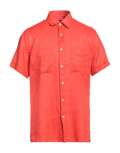 Liu •jo Man Man Shirt Tomato Red Size Xxl Linen